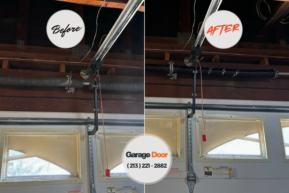 Before and after: garage door repair East Harwich, MA